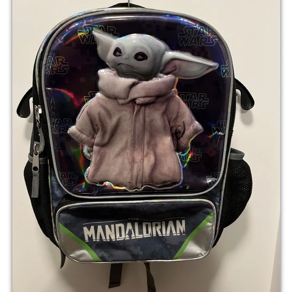 Disney StarWarsMandalorian Baby Yoda Kids Reflective BackPack